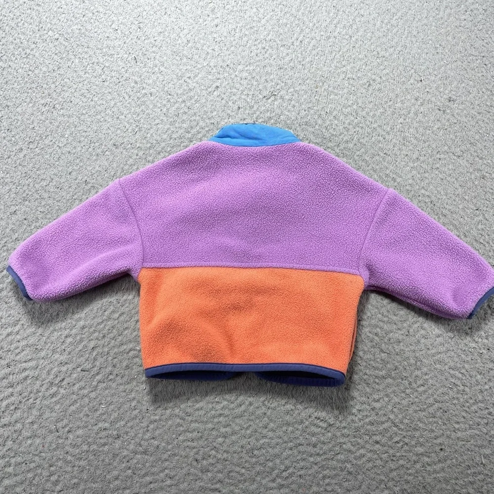 Patagonia Jacket Girls 3-6 Months Multicolor Fleece Full Zip Pocket Colorblock